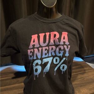 Black Aura Energy Graphic T-Shirt 67